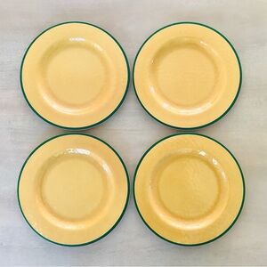 4 Threshold 10.5” Yellow Melamine Dinner Plates